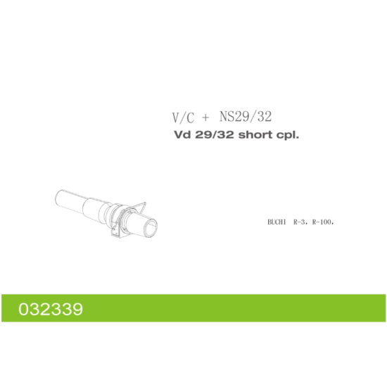 Rotary Evaporator R-100/R3 Steam Conduit V/C+Clamp NS29/32 032339