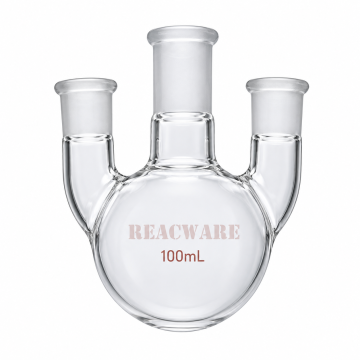 Three-Neck Round-Bottom Flask, 100 mL, Straight Side Neck