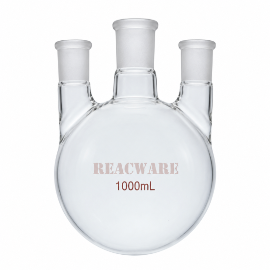 Three-Neck Round-Bottom Flask, 1000 mL, Straight Side Neck