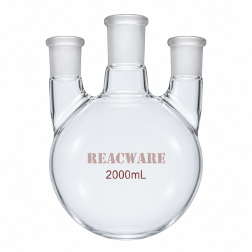 Three-Neck Round-Bottom Flask, 2000 mL, Straight Side Neck