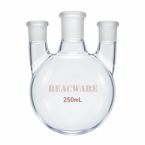 Three-Neck Round-Bottom Flask, 250 mL, Straight Side Neck
