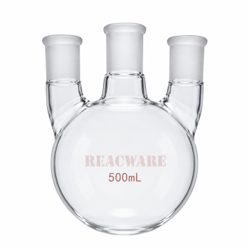 Three-Neck Round-Bottom Flask, 500 mL, Straight Side Neck