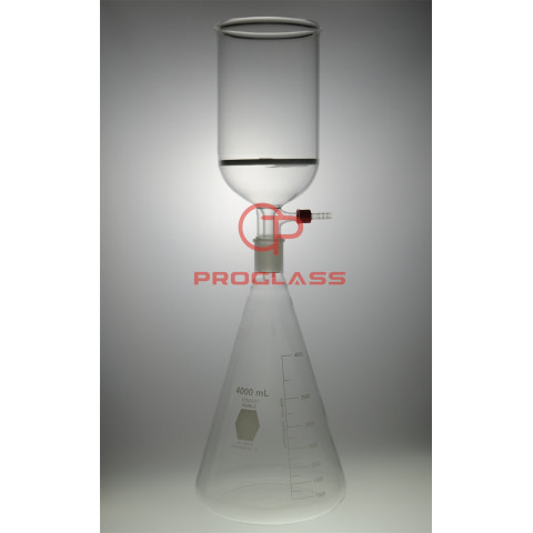 Buchner Filtration Set with Erlenmeyer Flask, 2000 mL + 4000 mL