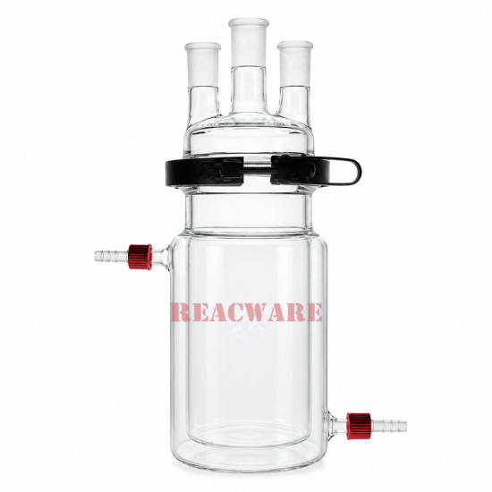 Separate Jacketed Reactor, Three-Neck with Easy Open PTFE Clamp