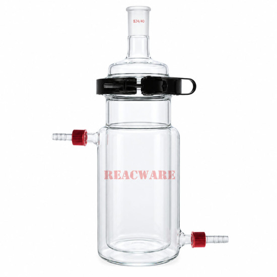 Separate Jacketed Reactor, One-Neck with Easy Open PTFE Clamp
