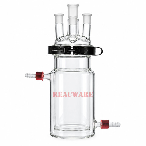 Separate Jacketed Reactor, Four-Neck with Easy Open PTFE Clamp