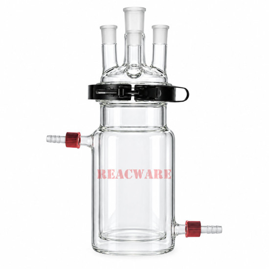 Separate Jacketed Reactor, Four-Neck with Easy Open PTFE Clamp