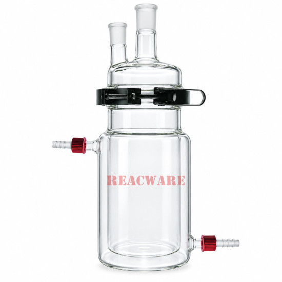 Separate Jacketed Reactor, Two-Neck with Easy Open PTFE Clamp