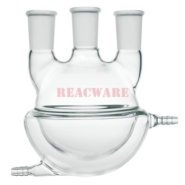 Three-Neck Round-Bottom Flask, Heavy-Wall, Half Jacketed