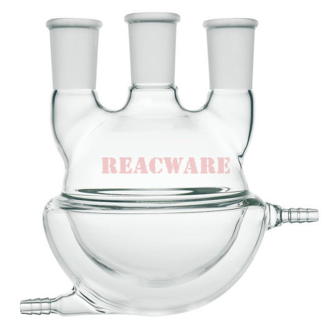 Three-Neck Round-Bottom Flask, Heavy-Wall, Half Jacketed