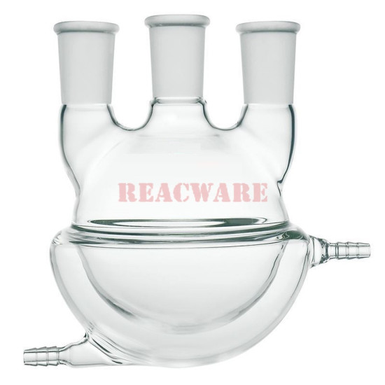 Three-Neck Round-Bottom Flask, Heavy-Wall, Half Jacketed