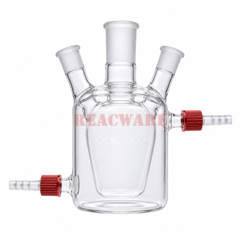 Flasks, Tapered, European Style, 3-Necks, Jacketed