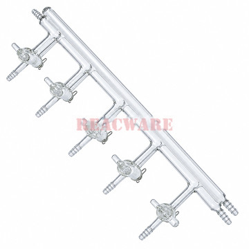 Manifold, Vacuum/Inert Gas, Solid Glass Stopcock with Spring