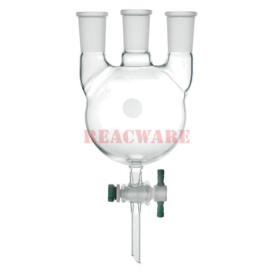 Three-Neck Round-Bottom Flask, PTFE Stopcocks