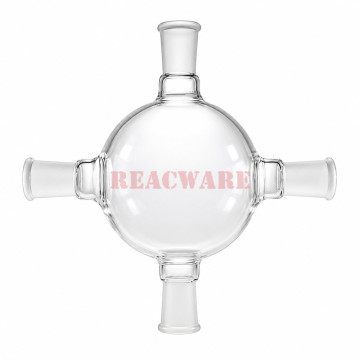 4-Port Spherical Glass Vacuum Adapter