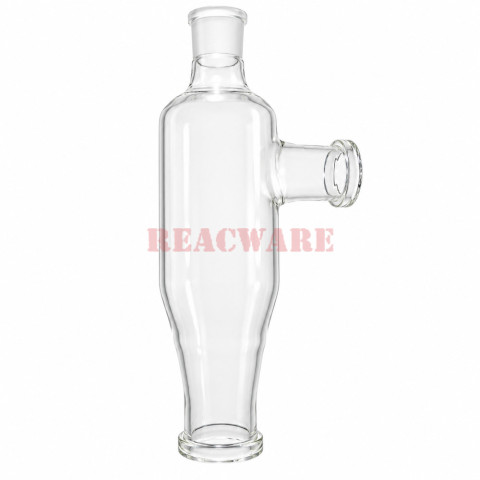 Glass Vapor Duct Bottle / Gas Trap Adapter for Rotary Evaporators