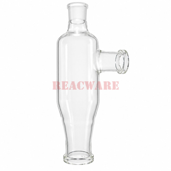 Glass Vapor Duct Bottle / Gas Trap Adapter for Rotary Evaporators