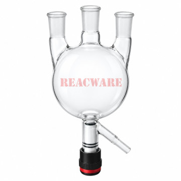 Three-Neck Round-Bottom Flask, Drain Valves