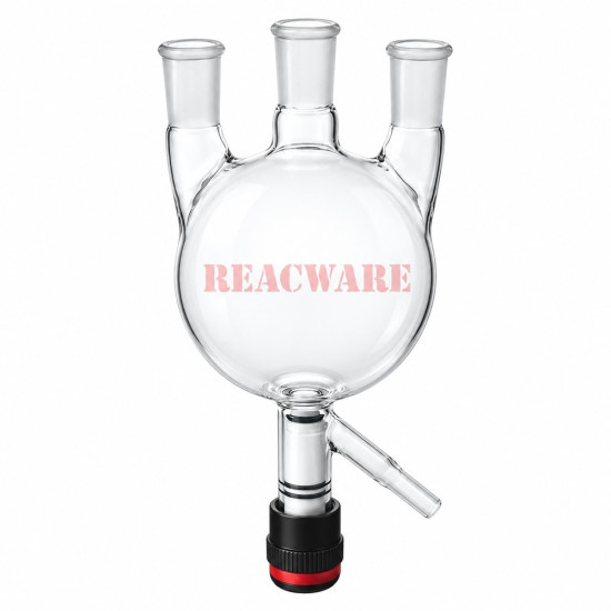 Three-Neck Round-Bottom Flask, Drain Valves