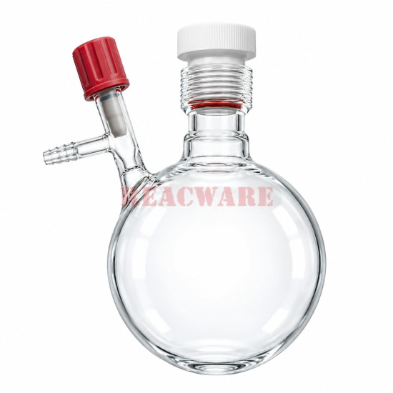 Round-Bottom Vacuum Reactor Flask with Thread Joint