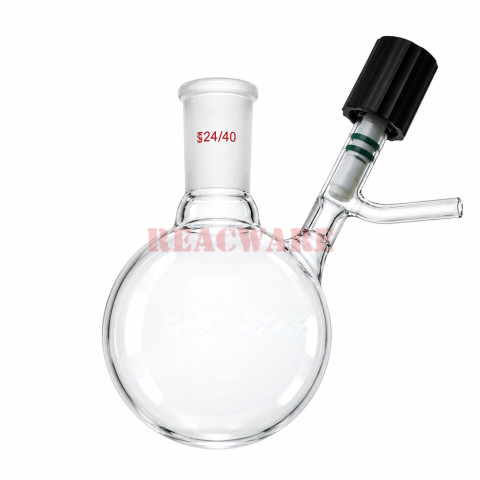 Reaction Flask, High-Vacuum Stopcock