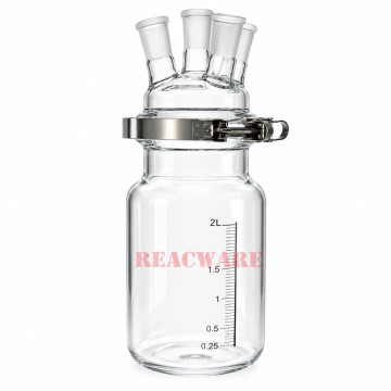 Separate Flask, Four-Neck with Easy Open PTFE Clamp