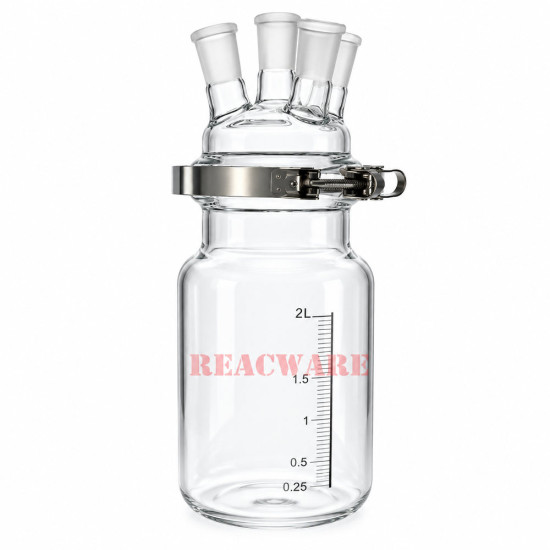 Separate Flask, Four-Neck with Easy Open PTFE Clamp
