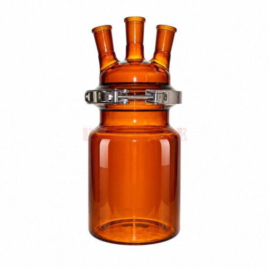 Amber Cylindrical Flask with Removable Lid