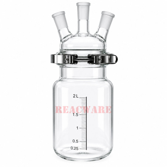 Separate Flask, Three-Neck with Easy Open PTFE Clamp