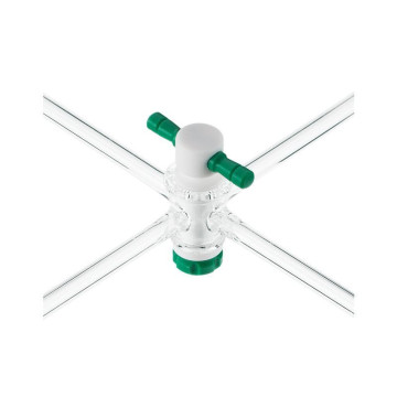 Stopcocks, Four-Way, PTFE Plugs