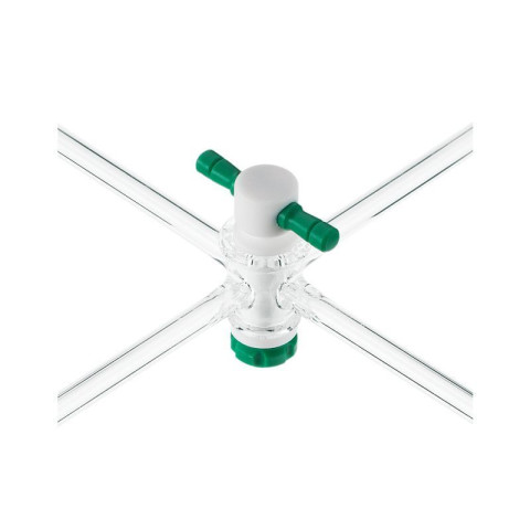 Stopcocks, Four-Way, PTFE Plugs