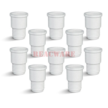 Rubber Screw Sleeve Type Septum Stopper, White (Pack 10)