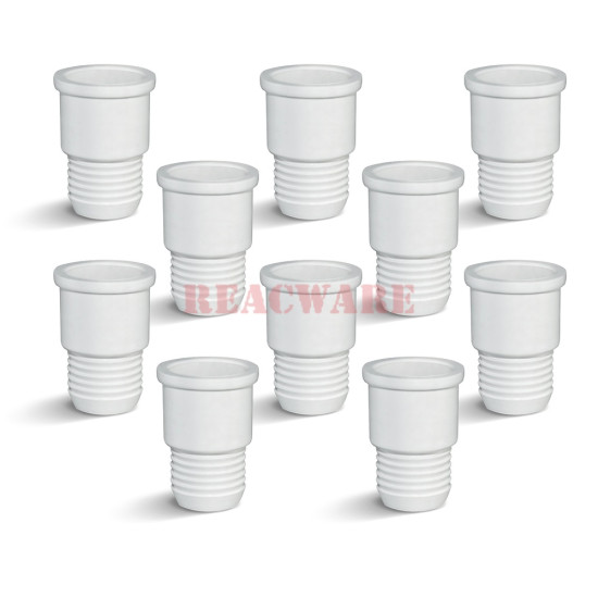 Rubber Screw Sleeve Type Septum Stopper, White (Pack 10)